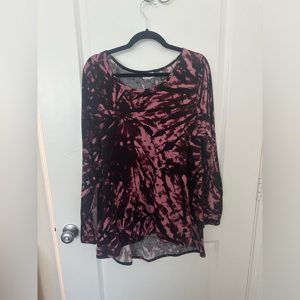 LuLaRoe size 2XL long sleeved pink and black